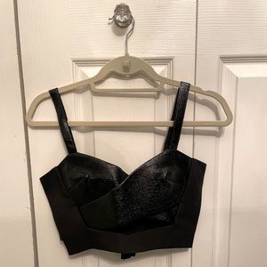 Kooples Faux Leather Bustier